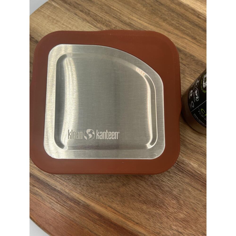 Klean Kanteen Classic Water Bottle 18oz Straw & Food Box Set Stainless Orange - Picture 2 of 15